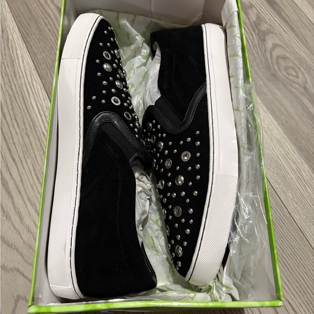 Sam Edelman Black and White Studded Sneakers - Picture 7 of 7
